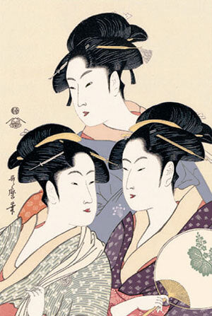 The three beutiful women of the Kansei period<br>Code: hng-scrl_g2-002