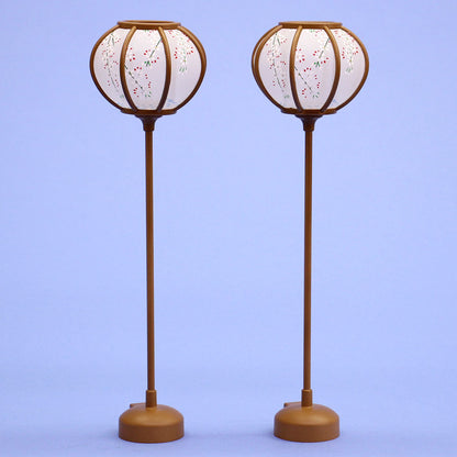 雛人形 ぼんぼり  （樹脂製） 24cmミニしだれナチュラルLEDコードレス