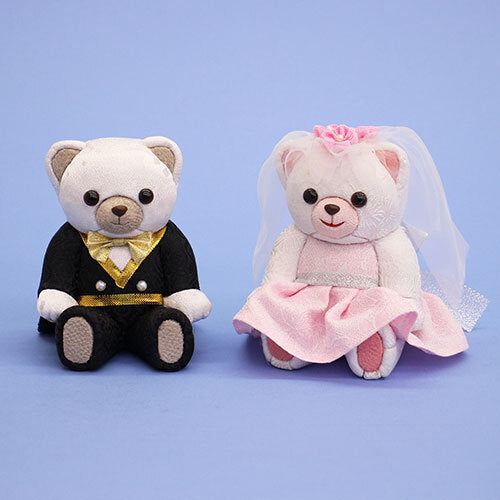 Wedding bear KIMEKOMI DOLLS bk & pnk