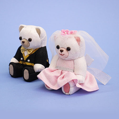 Wedding bear KIMEKOMI DOLLS bk & pnk