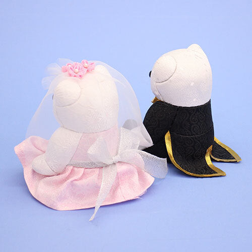 Wedding bear KIMEKOMI DOLLS bk & pnk