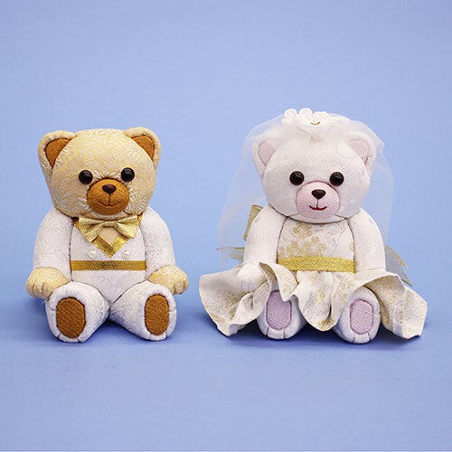 Wedding bear KIMEKOMI DOLLS white