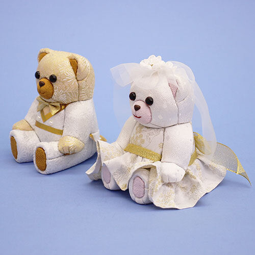 Wedding bear KIMEKOMI DOLLS white