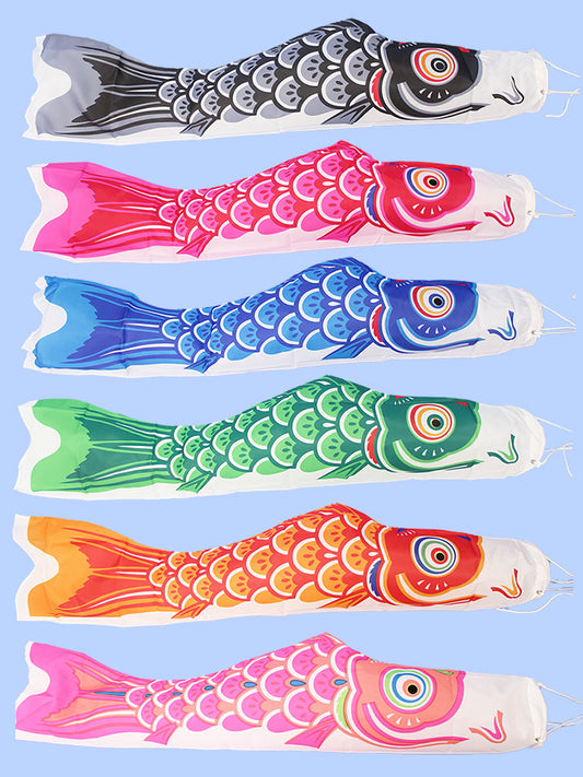 イベント用鯉のぼりの販売。1.0m ポリエステル鯉のぼりの18匹セット