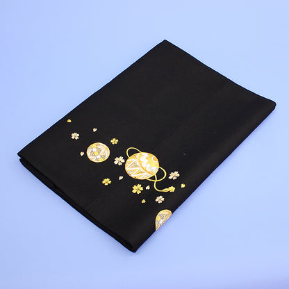 はんなり毛氈 九重刺繍HK37まりに桜 黒