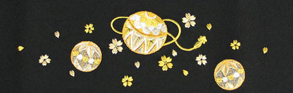 Mousen (feutre) pour poupées Hina Décoration de sol à 1 niveau n° 28 Hannari Feutre Kokonoe Broderie HK37 Marini Sakura Noir