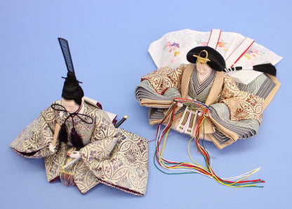 雛人形引き出し式収納飾り　神代60cm　殿姫　上から