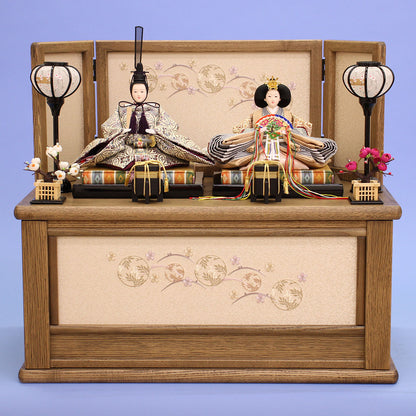 雛人形引き出し式収納飾り　神代60cm