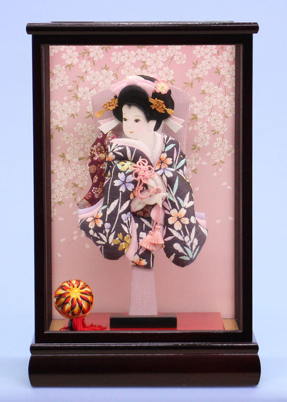 9号金彩美月紫　溜塗桜ケース