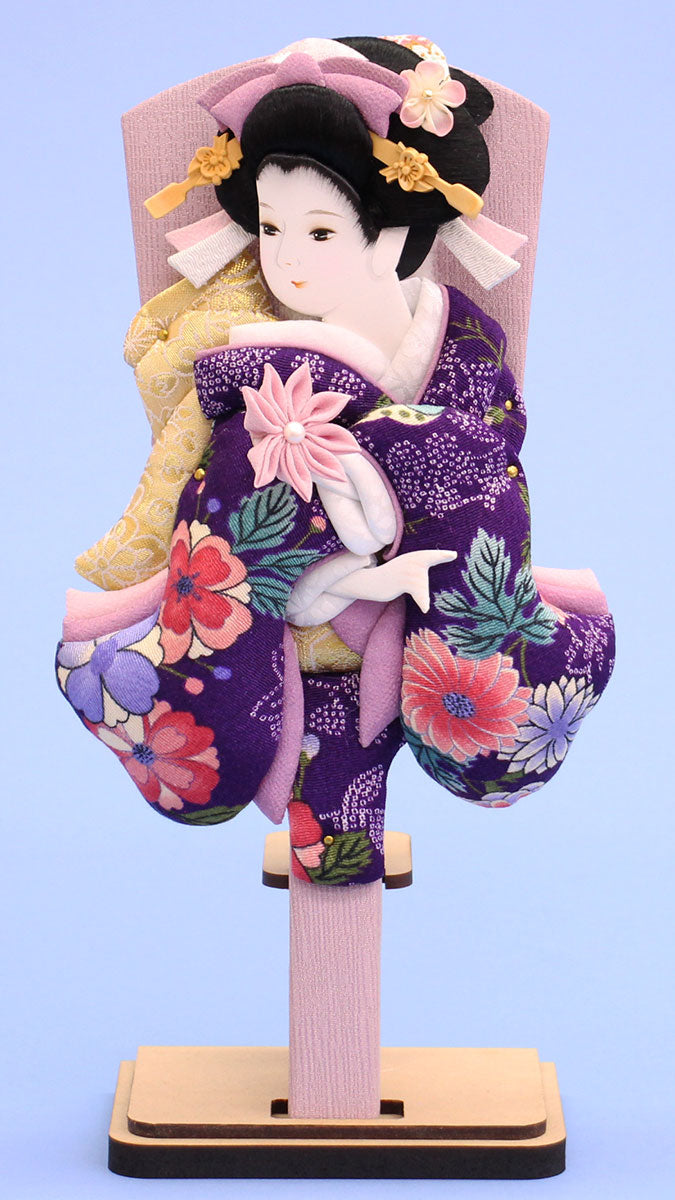 ９号縮緬羽子板美月出し飾り