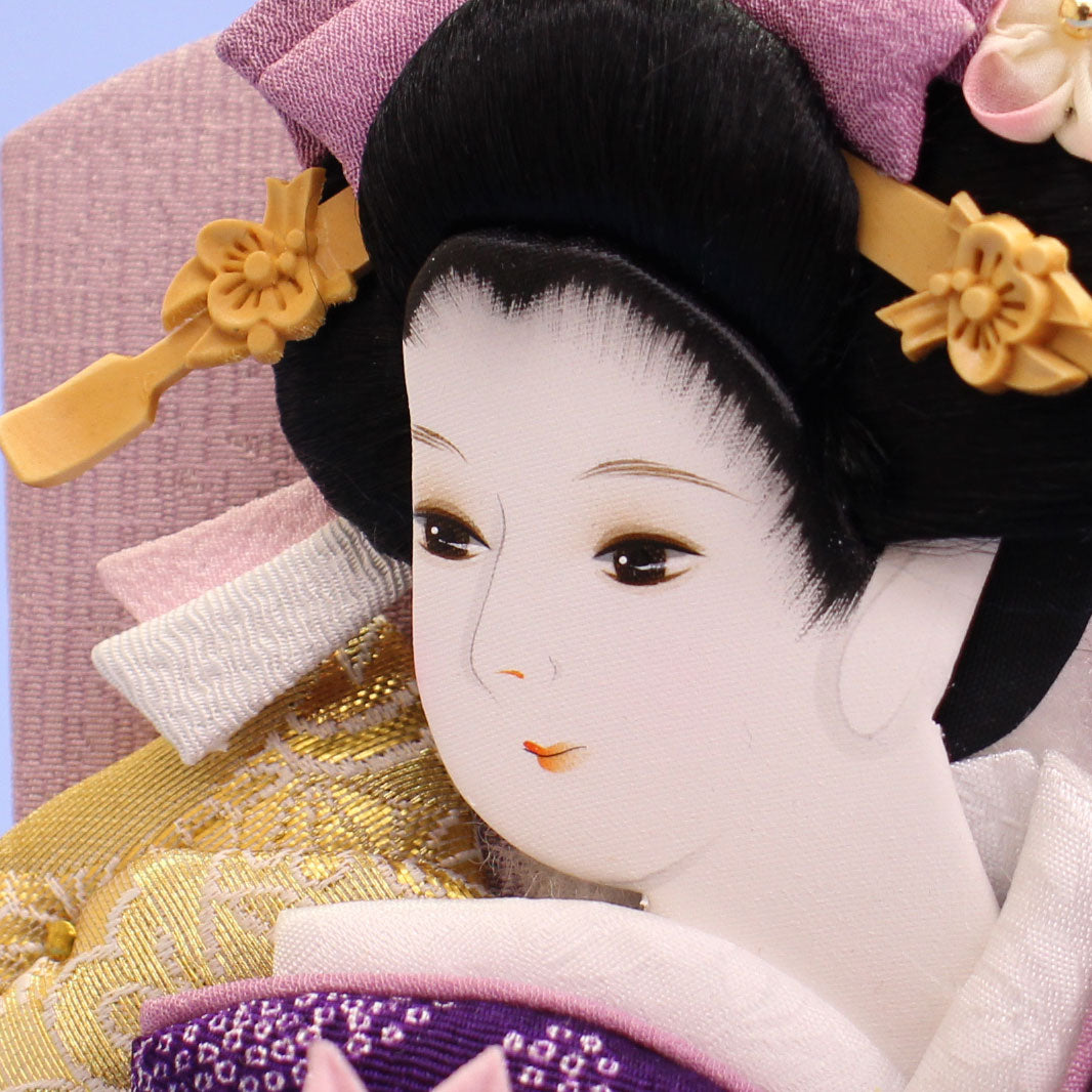 ９号縮緬羽子板美月出し飾り　お顔