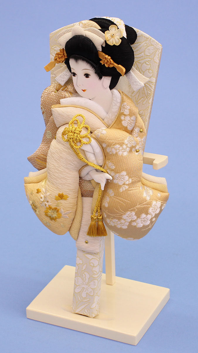 9号刺繍美月ｺﾞｰﾙﾄﾞ出し飾り　右から