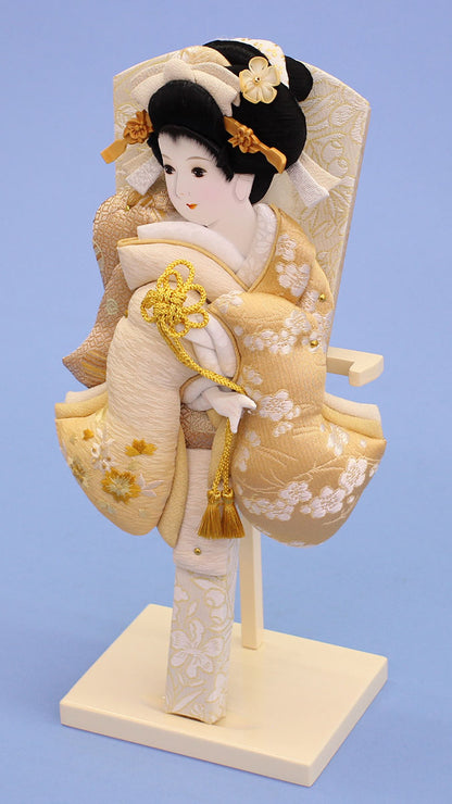 9号刺繍美月ｺﾞｰﾙﾄﾞ出し飾り　右から