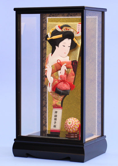 15号美人絵巻巾着　桃山ケース飾り　右から