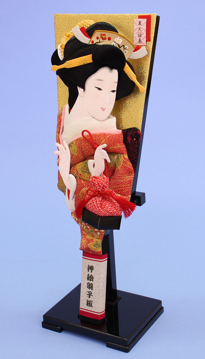 15号羽子板　美人絵巻巾着　右から