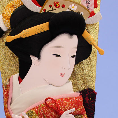 15号羽子板　美人絵巻巾着　顔