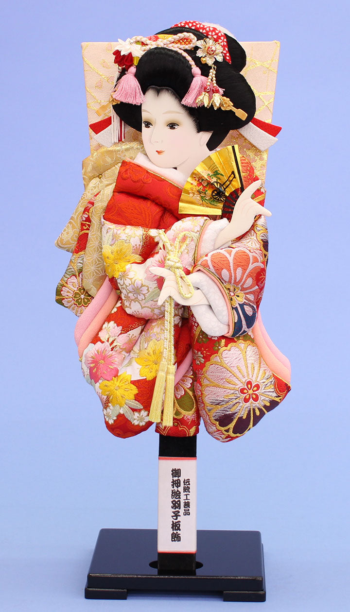 15号刺繍華流水　珠赤　出し飾り