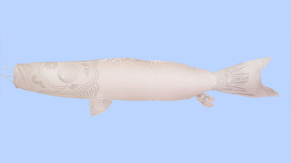 イベント用白地鯉のぼり 3mアウトライン付き