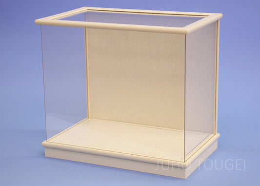 アイボリー木目込み二人30cmアクリル 横から