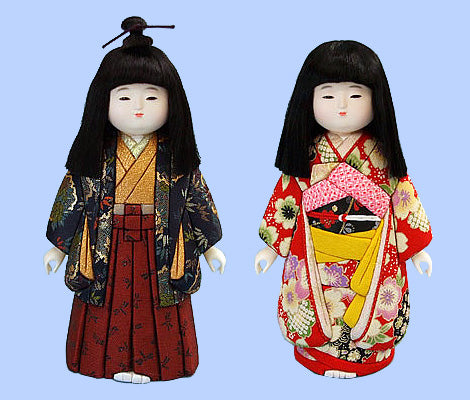 木目込み人形 No191,192 市松(小)男女ペア