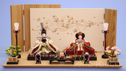 正絹柳葵親王タモ雪輪桜飾り