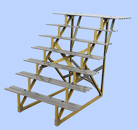 雛段 7段 幅1.5m50号 スチール段 毛氈用