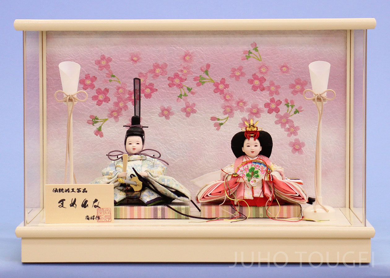 まめびな　オフホワイトケース飾り