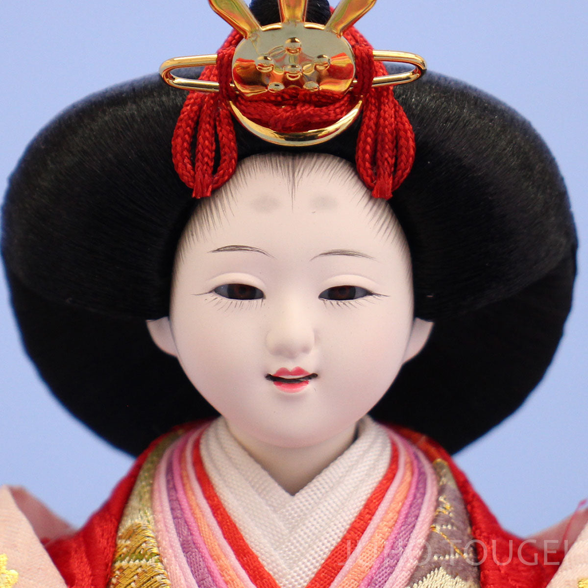 小芥子紺赤刺繍親王　姫顔