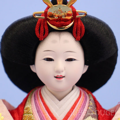 小芥子紺赤刺繍親王　姫顔