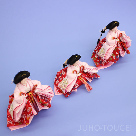 六寸袖脱ぎ官女 上から