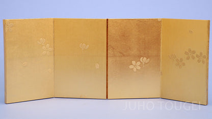 18cm　金彩桜包み込み金屏風