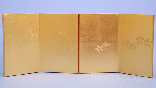 18cm　金彩桜包み込み金屏風