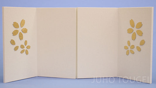 17cm屏風白地に桜