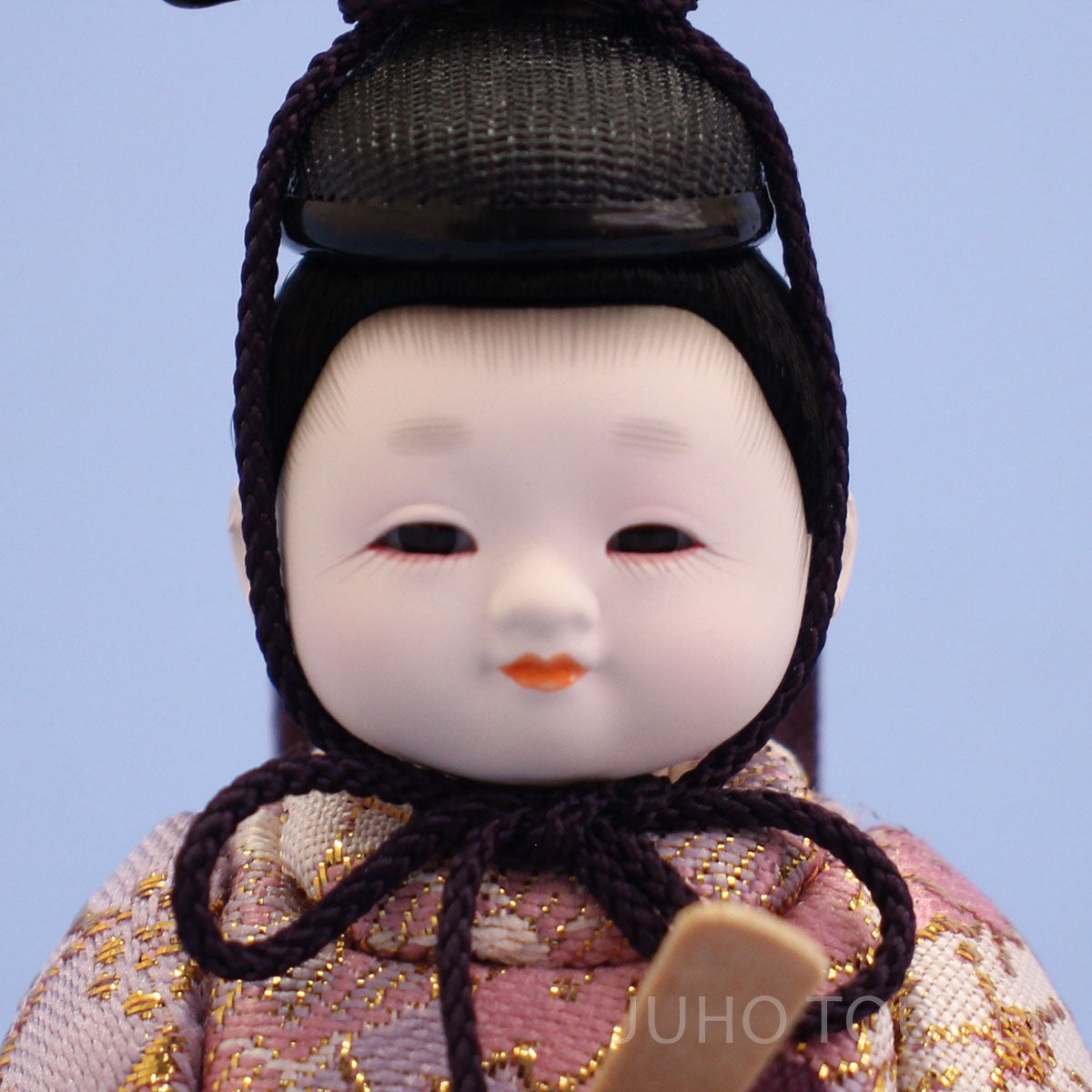 木目込み内裏雛ふくピンク　殿顔