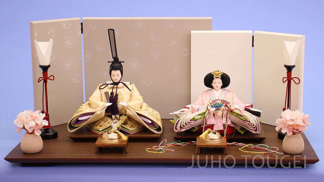 雛人形平飾り 京十二番21205-PCG　オディール　正面