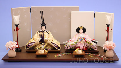 雛人形平飾り 京十二番21205-PCG　オディール　正面