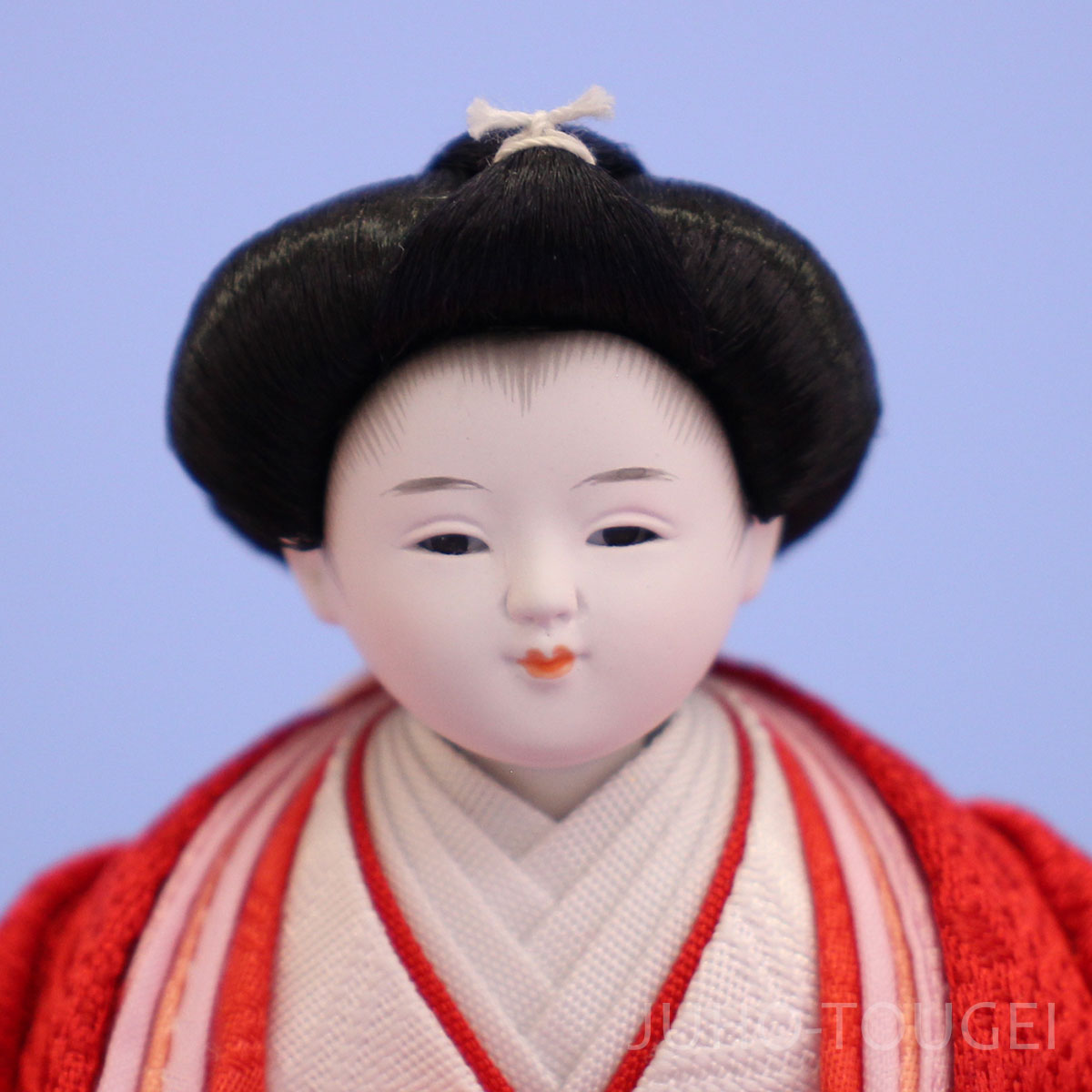 柳三寸金襴刺繍赤　顔