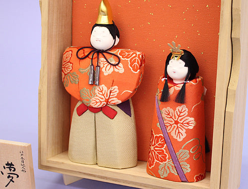 Kimekomi Tachi-bina Dolls "Yume" with paulownia wooden box.