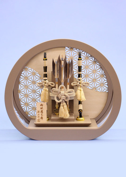 丸型破魔弓　陸　アクリルケース飾り