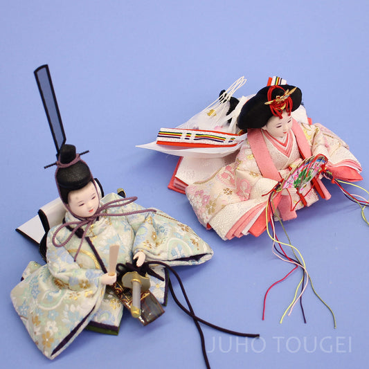 雛人形単品 親王2 刺繍まめびな #44　上から