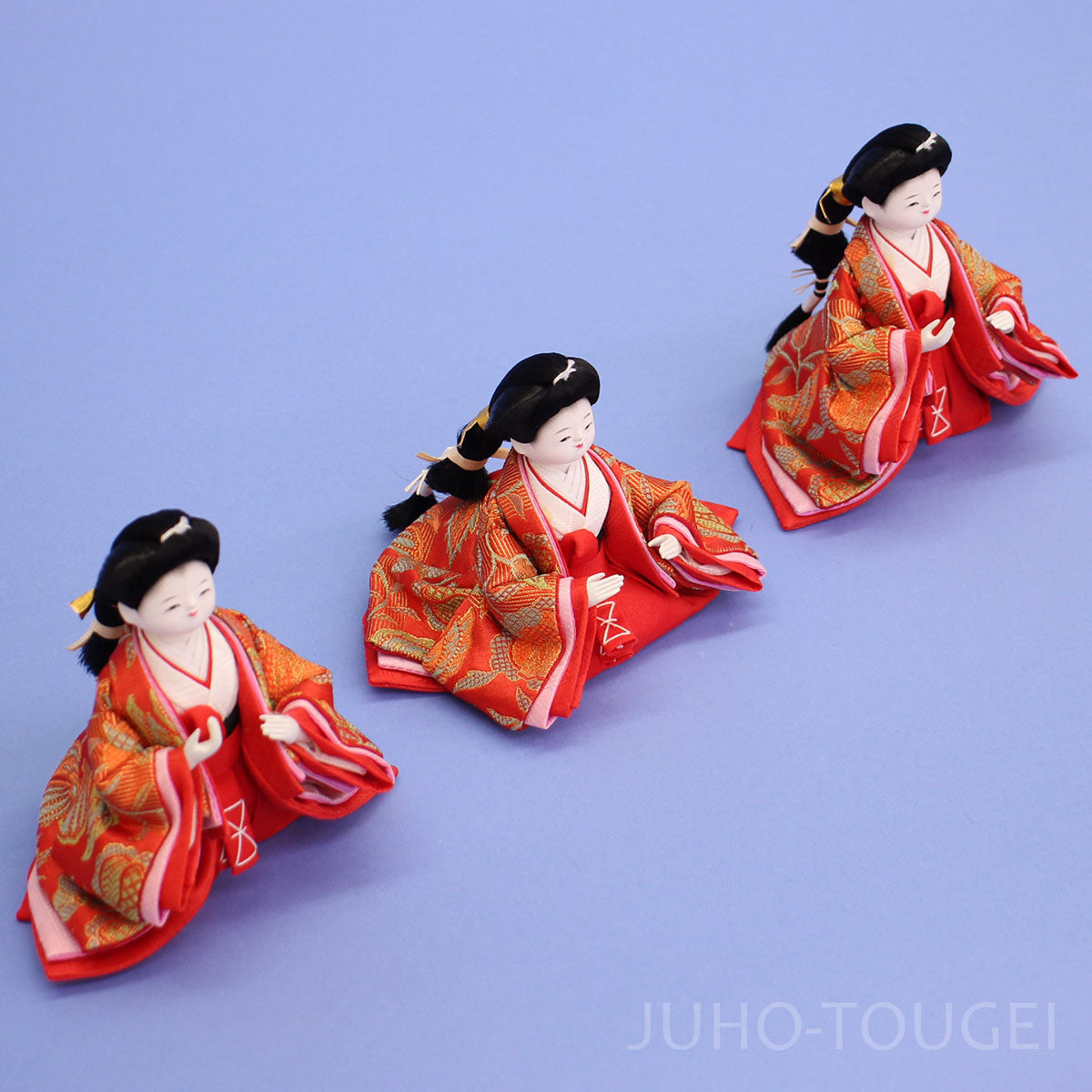 三人官女1 正絹柳三寸　上から