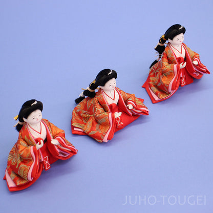 三人官女1 正絹柳三寸　上から