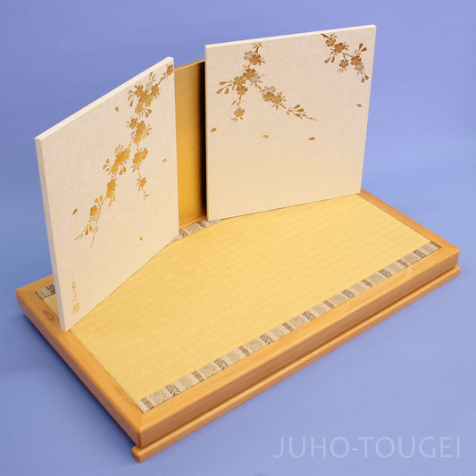 20号桧和桜台屏風セット　上から