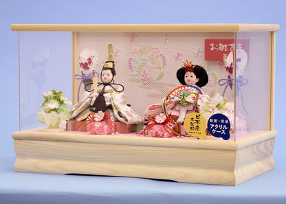 aclyric cased hinadolls wooden frame