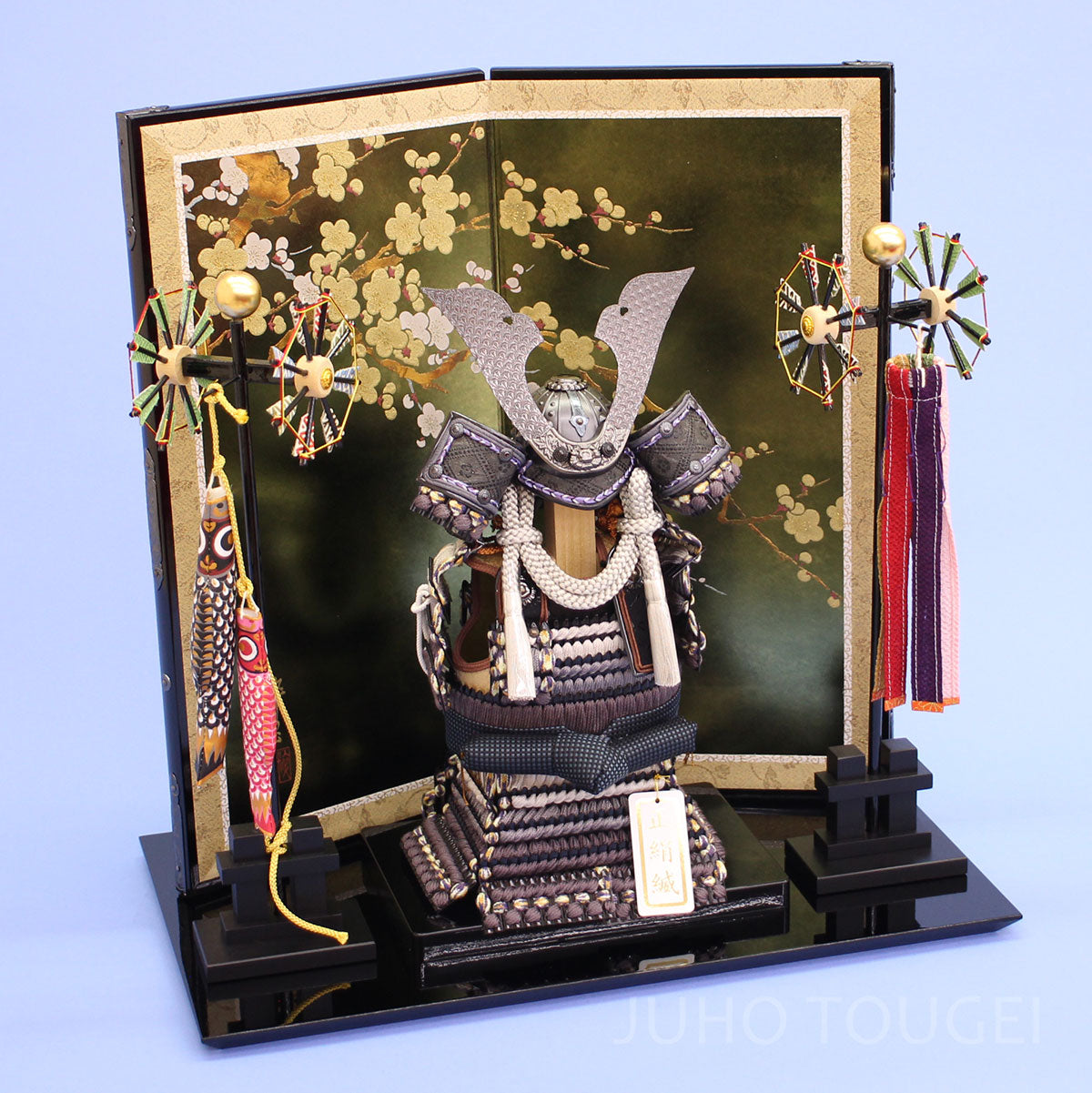 辻が花奉納鎧　古代箔金彩梅飾り　イメージ