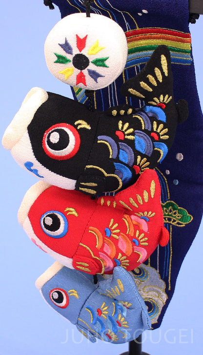 つるし鯉のぼり　紺虹ミニミニ　ズーム
