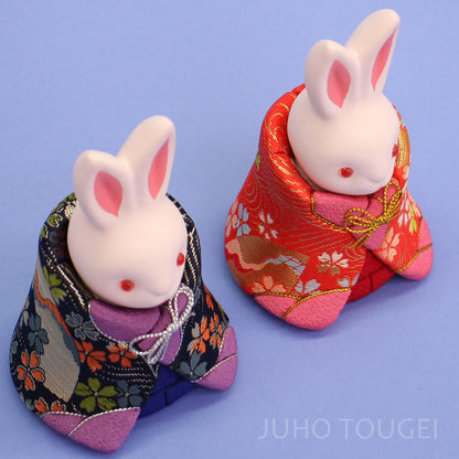 木目込み雛人形単品 ひなうさぎ　上から