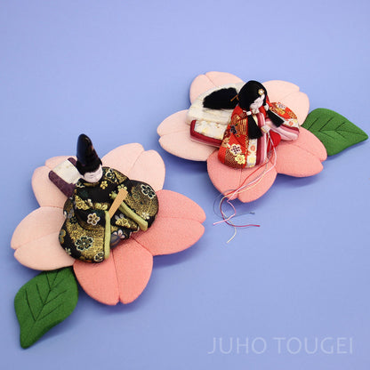 木目込み雛人形単品 春花雛 横から