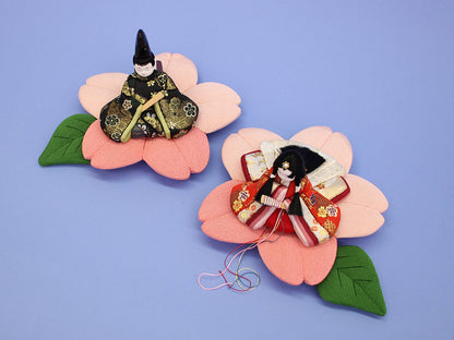木目込み雛人形単品 春花雛　横から