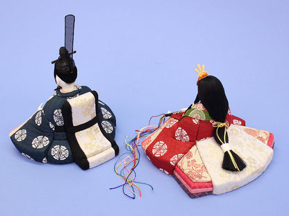 木目込み雛人形単品 小桜親王　後ろから